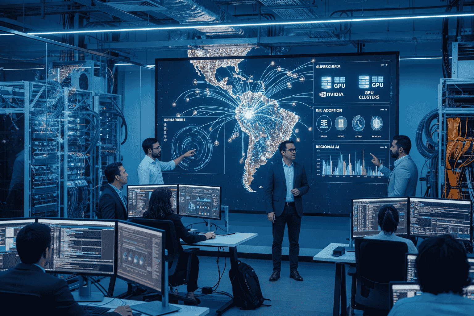 Supercomputadoras Nvidia IA Empresas Chile Futuro supercomputadoras Chile regional innovación GPU clusters HPC