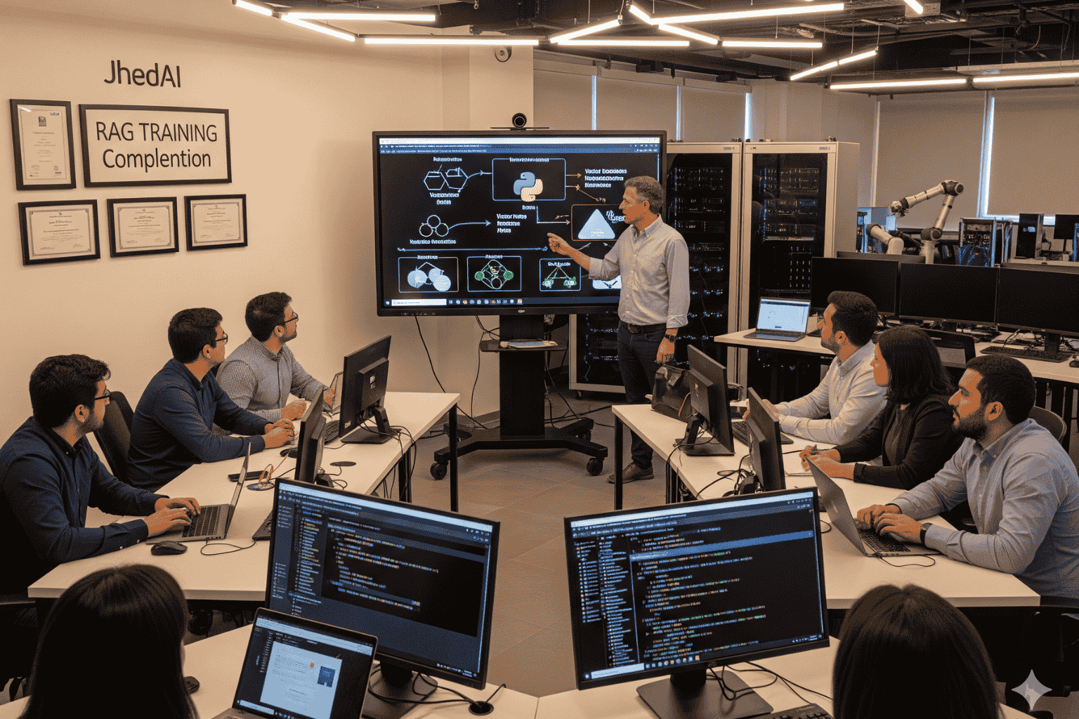 JhedAI capacitación RAG Chile profesionales sistemas recuperación generación
