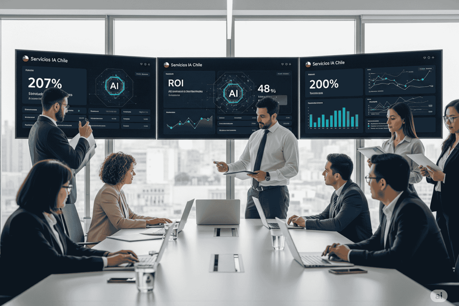 roi servicios ia chile resultados empresariales medibles