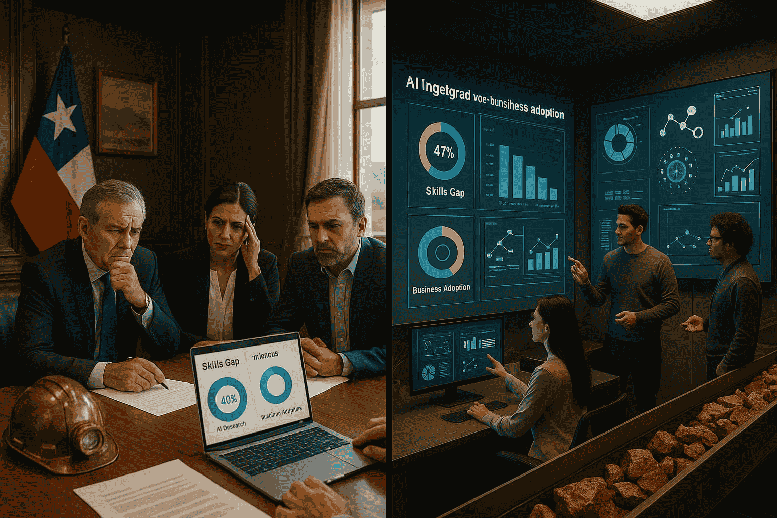 Sectores chilenos implementando IA: minería, agricultura y servicios financieros con tecnología avanzada