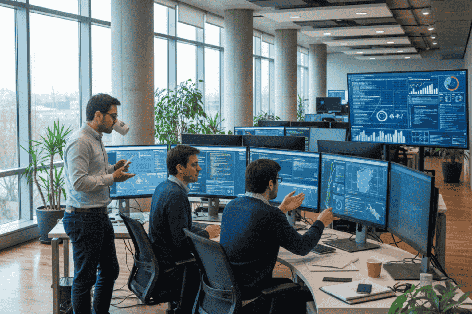 Profesionales analizando datos de visión por computadora en Chile