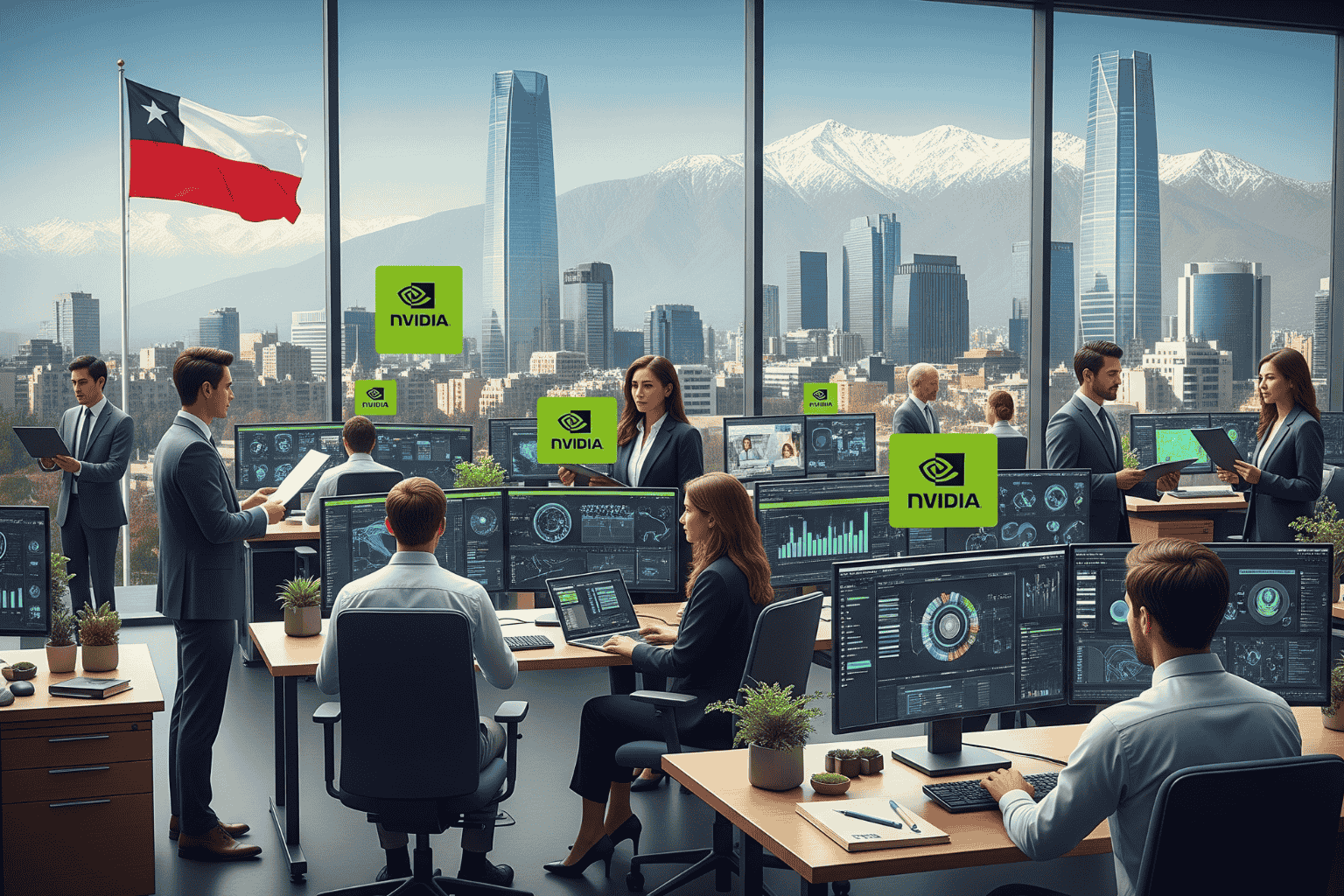 nvidia ia chile programas empresariales capacitación transformación digital